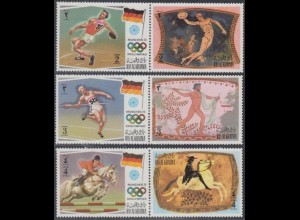 Ras al Khaima Mi.Nr. 800-05A Olympia 72 München Sport i.Neuzeit+Antike (3 Paare)