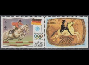 Ras al Khaima Mi.Nr. Zdr.805+04A Olympia 1972 Sport i.Neuzeit+Antike, Reiten