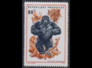 Ruanda Mi.Nr. 403A Einheimische Fauna, Berggorilla (80)