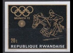 Ruanda Mi.Nr. 455B Olympiade 1972 München, Springreiten, ungez. (20)
