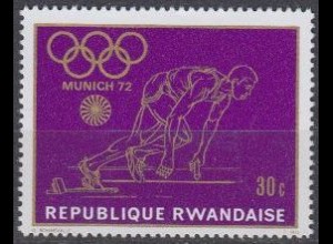 Ruanda Mi.Nr. 456A Olympiade 1972 München, Sprint, gez. (30)