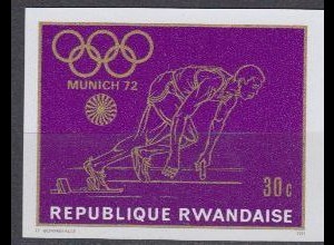 Ruanda Mi.Nr. 456B Olympiade 1972 München, Sprint, ungez. (30)