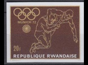 Ruanda Mi.Nr. 461B Olympiade 1972 München, Ringen, ungez. (20)