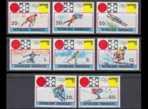 Ruanda Mi.Nr. 479-86A Olympiade 1972 Sapporo, gez. (8 Werte)