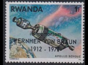 Ruanda Mi.Nr. 904A Raumfahrtunt. Apollo-Sojus, Apollo-Raumschiff (1)