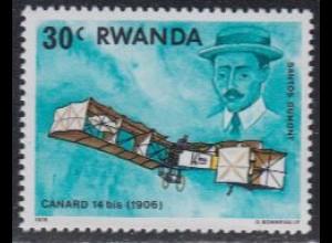 Ruanda Mi.Nr. 953A Geschichte der Luftfahrt, CANARD 14 bis (1906) (30)