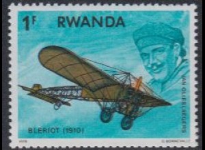 Ruanda Mi.Nr. 955A Geschichte der Luftfahrt, BLERIOT (1910) (1)