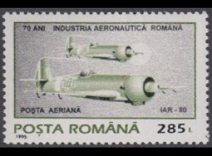 Rumänien Mi.Nr. 5144 Freim. Verkehrsmittel, Schulflugzeug IAR-80 (285)