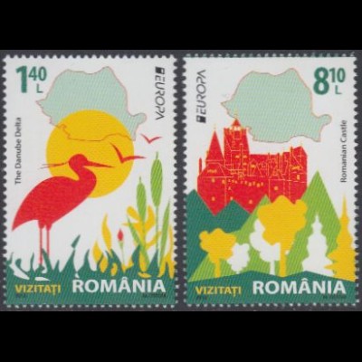 Rumänien Mi.Nr. 6617-18 Europa 12 Besuche (2 Werte)