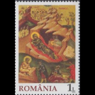 Rumänien Mi.Nr. 6658 Weihnachten, Ikone Christi Geburt (1)