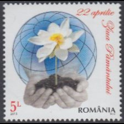 Rumänien Mi.Nr. 6701 Tag der Erde, Blume, Erdkugel (5)