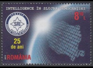 Rumänien Mi.Nr. 6943 25Jahre Rumän.Informationsdienst SRI (8,10)