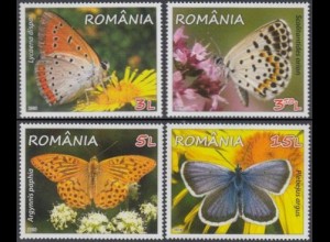 Rumänien Mi.Nr. 7060-63 Schmetterlinge (4 Werte)