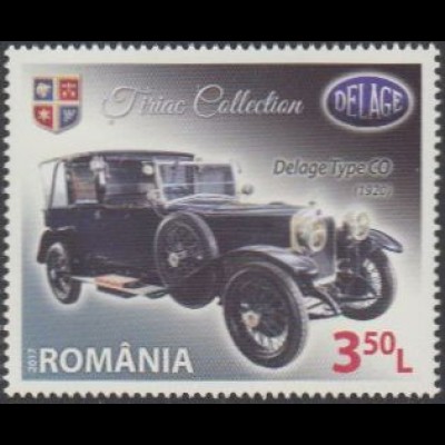 Rumänien MiNr. 7264 Oldtimer aus der Sammlung Ion Tiriac, Delage (3,50)