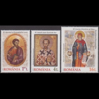 Rumänien MiNr. 7292-94 Ikonen aus Patriarchalkathedrale u.-palast Bukarest (3W.)