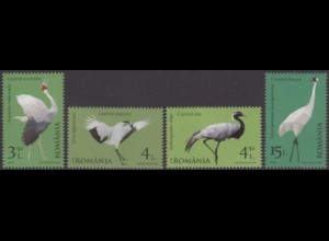 Rumänien MiNr. 7324-27 Zugvögel, Kraniche (4 Werte)