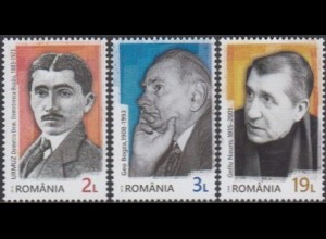 Rumänien MiNr. 7425-27 Schriftsteller der Avantgarde (3 Werte)