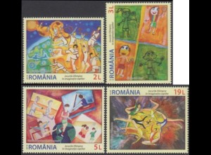 Rumänien MiNr. 7446-49 Kinder-Malwettbewerb Olympische Spiele (4 Werte)