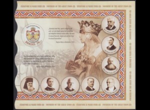Rumänien MiNr. Block 766 Gründer des vereinten Rumäniens, Großes Wappen