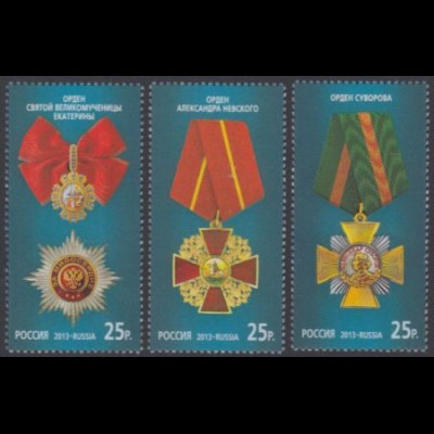 Russland Mi.Nr. 1904-06 Orden d.Russ.Föderation (3 Werte)