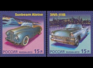 Russland Mi.Nr. 2000-01 Historische Automobile (2 Werte)