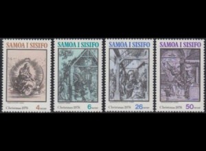 Samoa Mi.Nr. 395-98 Weihnachten, Dürer - Stiche (4 Werte)