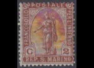 San Marino Mi.Nr. 32 Freim.f.Inlandsverkehr, Freiheitsgöttin (2)