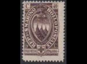 San Marino Mi.Nr. 95 Freim. Italienisches Rotes Kreuz, Tre Penne (40+5)