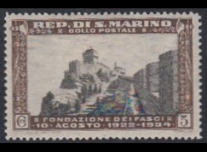 San Marino Mi.Nr. 208 12Jahre Faschistische Partei, Stadtmauern (5)