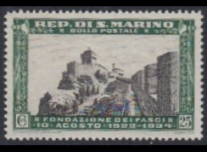 San Marino Mi.Nr. 211 12Jahre Faschistische Partei, Stadtmauern (25)