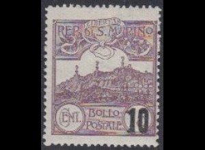 San Marino Mi.Nr. 237 Freim. Monte Titano, MiNr.111 m.Aufdruck (10 a.15)
