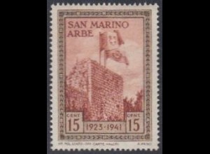 San Marino Mi.Nr. 242 Fahnenrückgabe an Rab, Fahnen auf Gajarda-Turm (15)