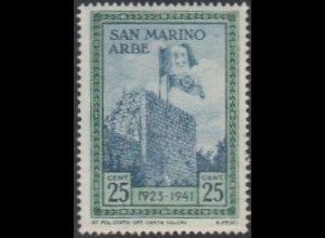 San Marino Mi.Nr. 244 Fahnenrückgabe an Rab, Fahnen auf Gajarda-Turm (25)