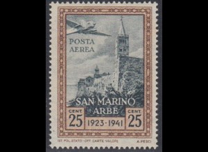 San Marino Mi.Nr. 251 Fahnenrückgabe an Rab, Campanile m.Flugzeug (25)