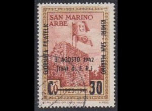 San Marino Mi.Nr. 256 I Bfm.ausst. MiNr.241 m.Aufdr.ohne "A", Flaggen (30 a.10)