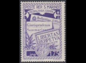 San Marino Mi.Nr. 266 Presseerzeugnisse, Zeitungen, Siegel d.Republik (1,75)