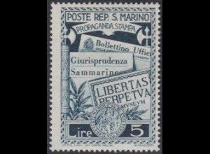 San Marino Mi.Nr. 267 Presseerzeugnisse, Zeitungen, Siegel d.Republik (5)