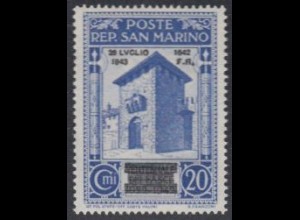 San Marino Mi.Nr. 273 Freim.Ausg.Faschismus Aufdr.28LUGLIO/1943/1642/F.R. (20)