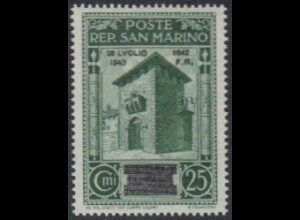 San Marino Mi.Nr. 274 Freim.Ausg.Faschismus Aufdr.28LUGLIO/1943/1642/F.R. (25)