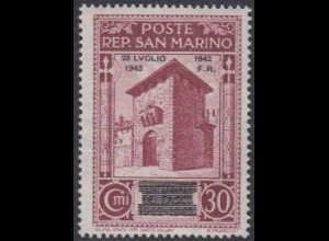 San Marino Mi.Nr. 275 Freim.Ausg.Faschismus Aufdr.28LUGLIO/1943/1642/F.R. (30)