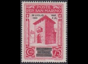 San Marino Mi.Nr. 277 Freim.Ausg.Faschismus Aufdr.28LUGLIO/1943/1642/F.R. (75)