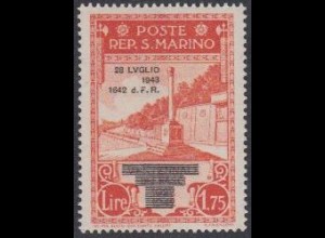 San Marino Mi.Nr. 279 Freim.Ausg.Faschismus Aufdr.28LUGLIO/1943/1642/F.R. (1,75)