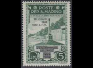 San Marino Mi.Nr. 281 Freim.Ausg.Faschismus Aufdr.28LUGLIO/1943/1642/F.R. (5)