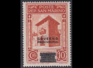 San Marino Mi.Nr. 293 Freim.Ausgabe Faschismus m.Aufdr. GOVERNO/PROVVISORIO (10)