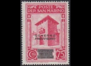 San Marino Mi.Nr. 298 Freim.Ausgabe Faschismus m.Aufdr. GOVERNO/PROVVISORIO (75)