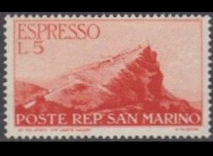 San Marino Mi.Nr. 336 Eilmarke Felsen von San Marino (5 rotorange)
