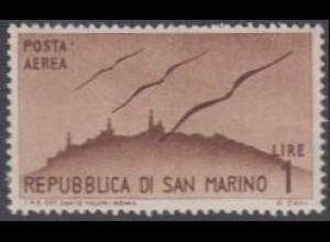San Marino Mi.Nr. 341 Flugpostmarke Möwen über San Marino (1)