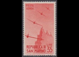 San Marino Mi.Nr. 347 Flugpostmarke Flugzeuge über San Marino (35)