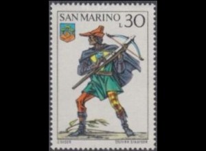 San Marino Mi.Nr. 1050 Historische Uniformen, Wappen, Armbrustschütze (30)