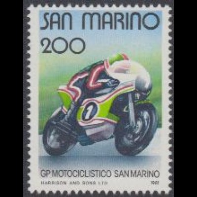 San Marino Mi.Nr. 1236 Großer Preis v.San Marino f.Motorräder Rennmaschine (200)